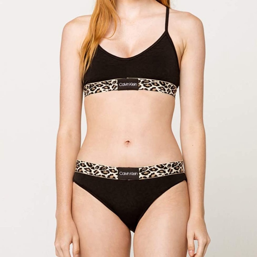 NWT Calvin Klein leopard set